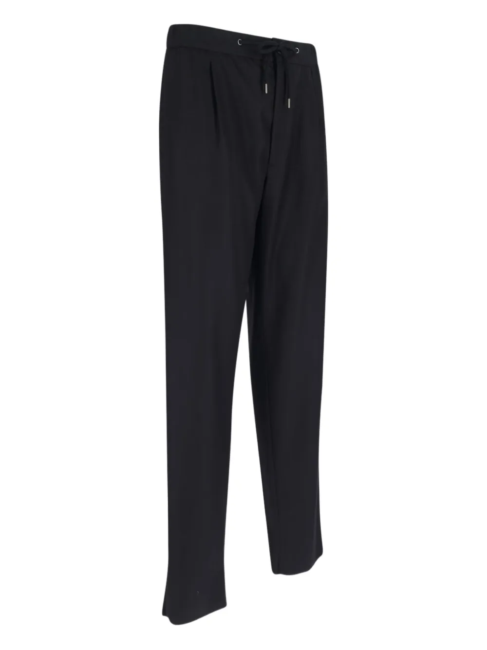 Giorgio Armani pleated drawstring trousers Zwart