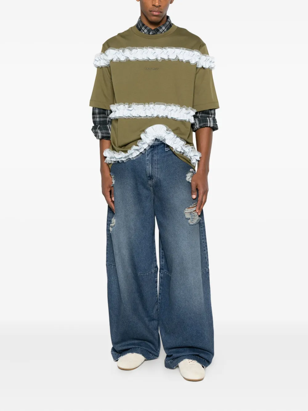 Simone Rocha five-pockets jeans - Blauw
