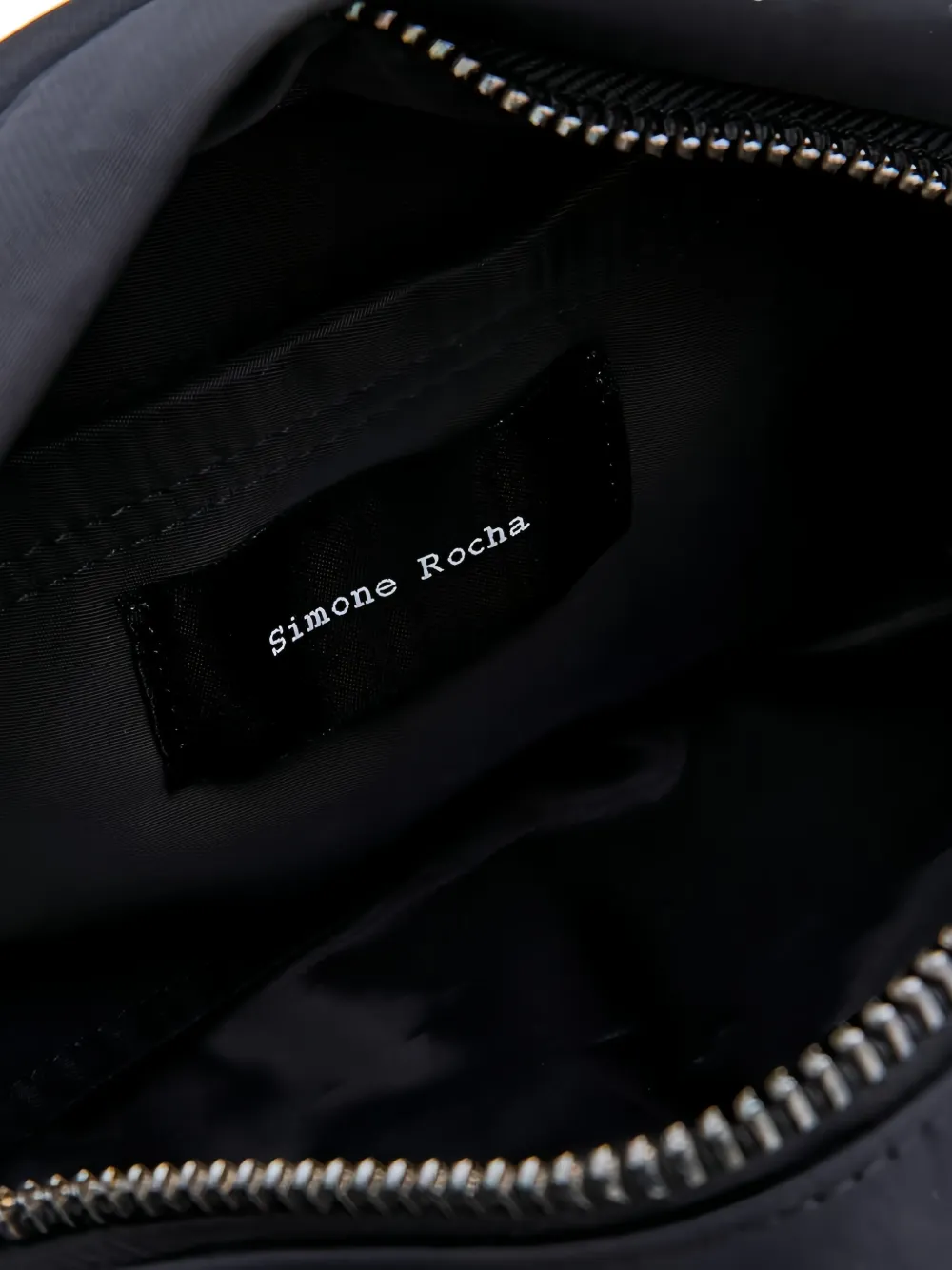 Simone Rocha Bow-embellished Crossbody Bag With Embroidery In Black