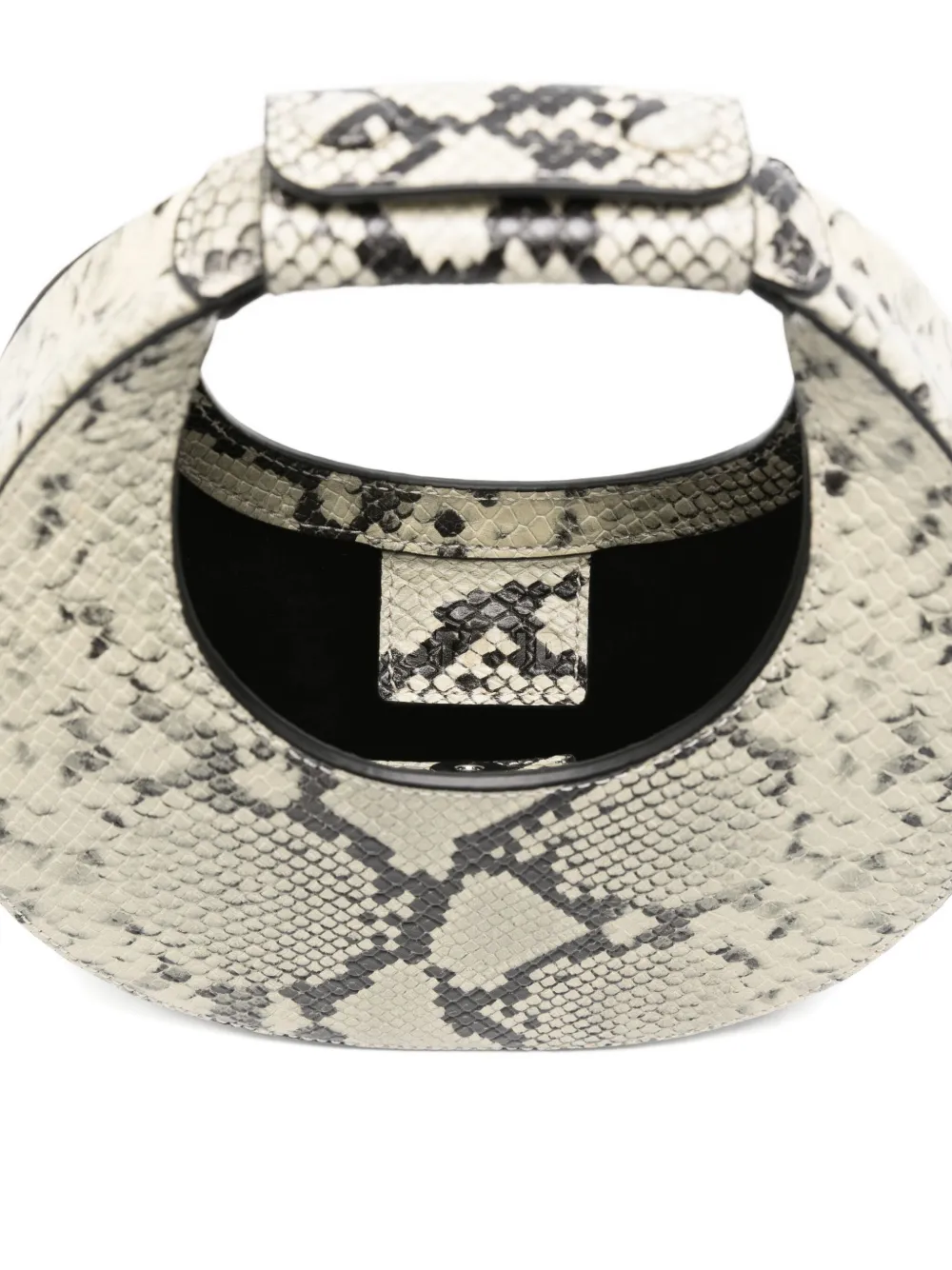 Staud Goodnight Moon Snakeskin Top-handle Tote Bag In Multi