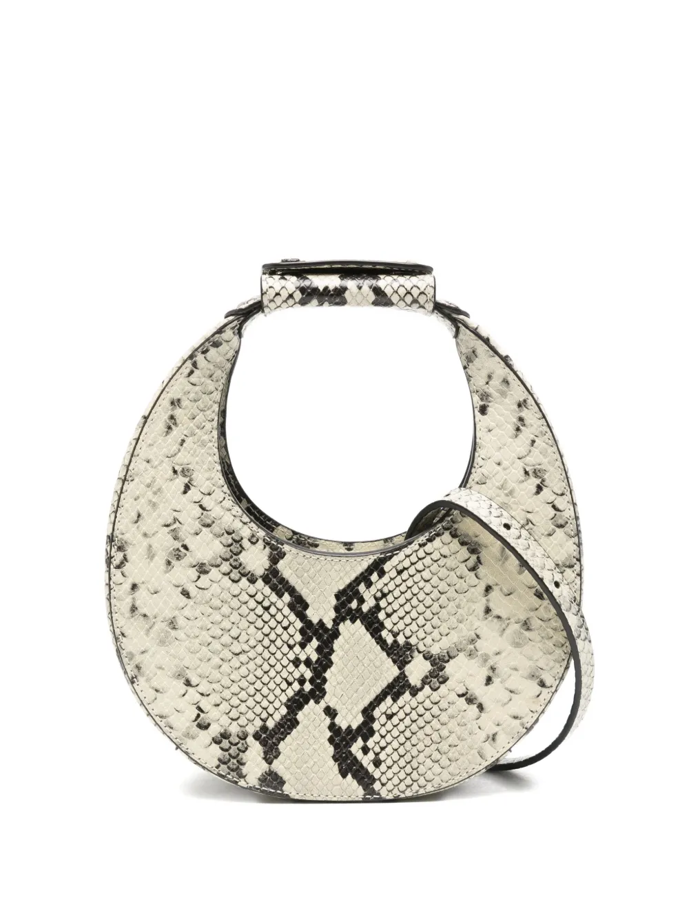 Staud Goodnight Moon Snakeskin Top-handle Tote Bag In Multi