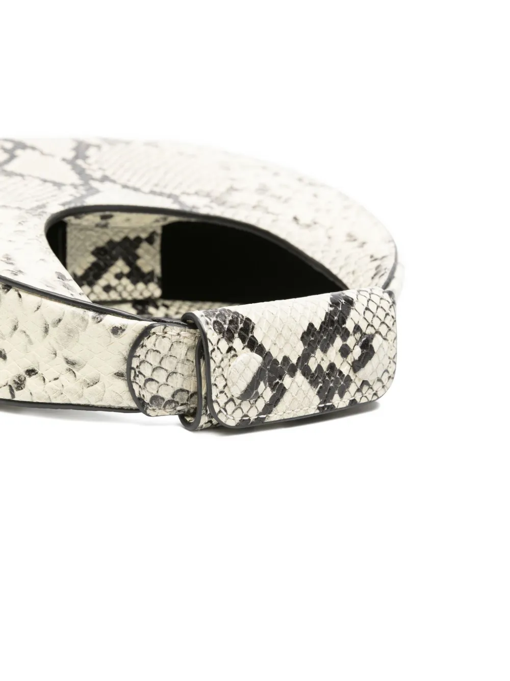 Staud Goodnight Moon Snakeskin Top-handle Tote Bag In Multi