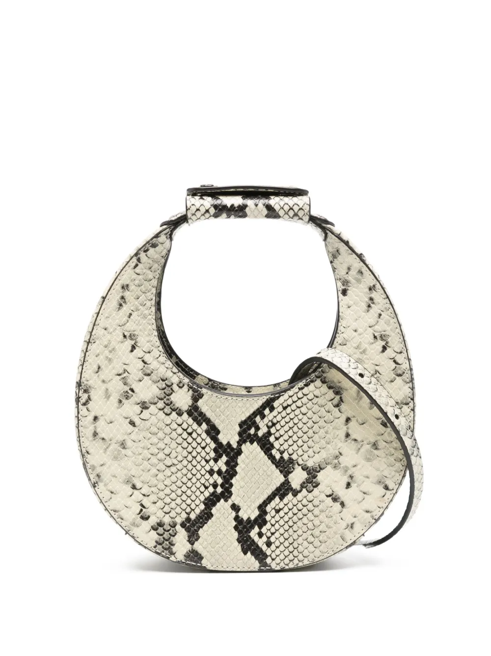 STAUD Goodnight Moon snakeskin top-handle tote bag | White | Image 1