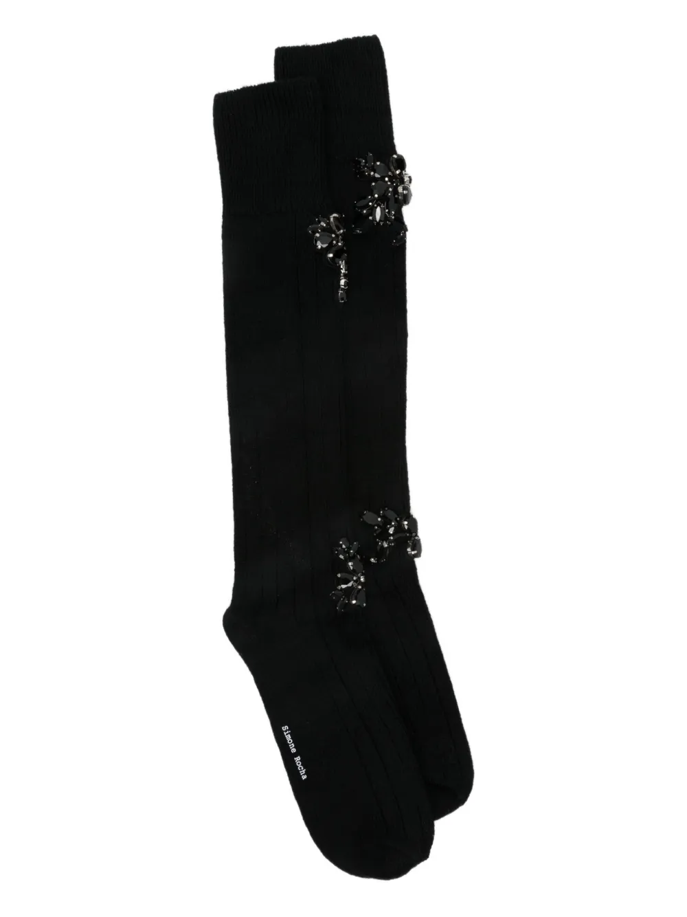 Simone Rocha Calzini con decorazione rosa - Nero