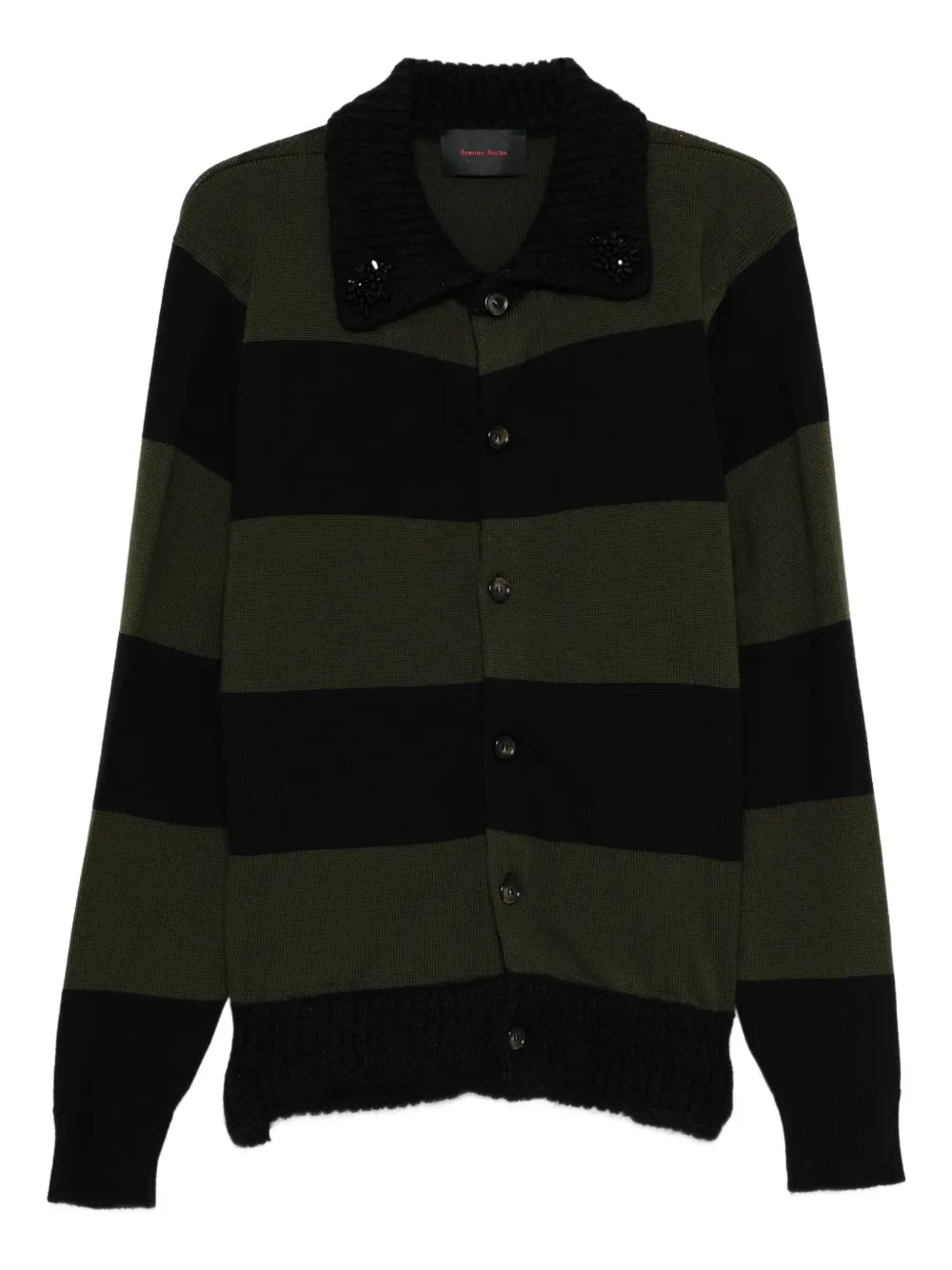 Simone Rocha striped cardigan | Black | Image 1