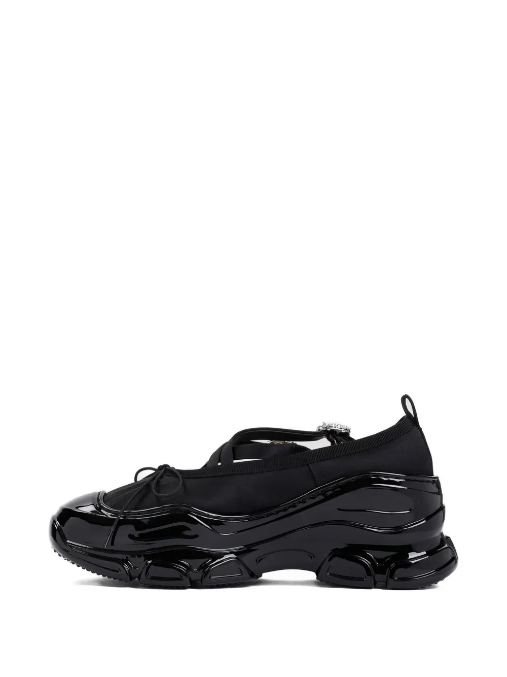 Simone Rocha Ballerina's met kristallen - Zwart