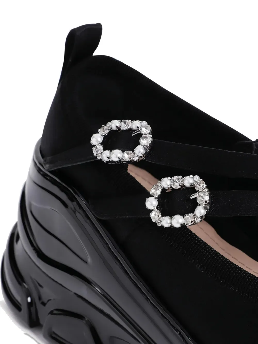 Simone Rocha Ballerina's met kristallen Zwart