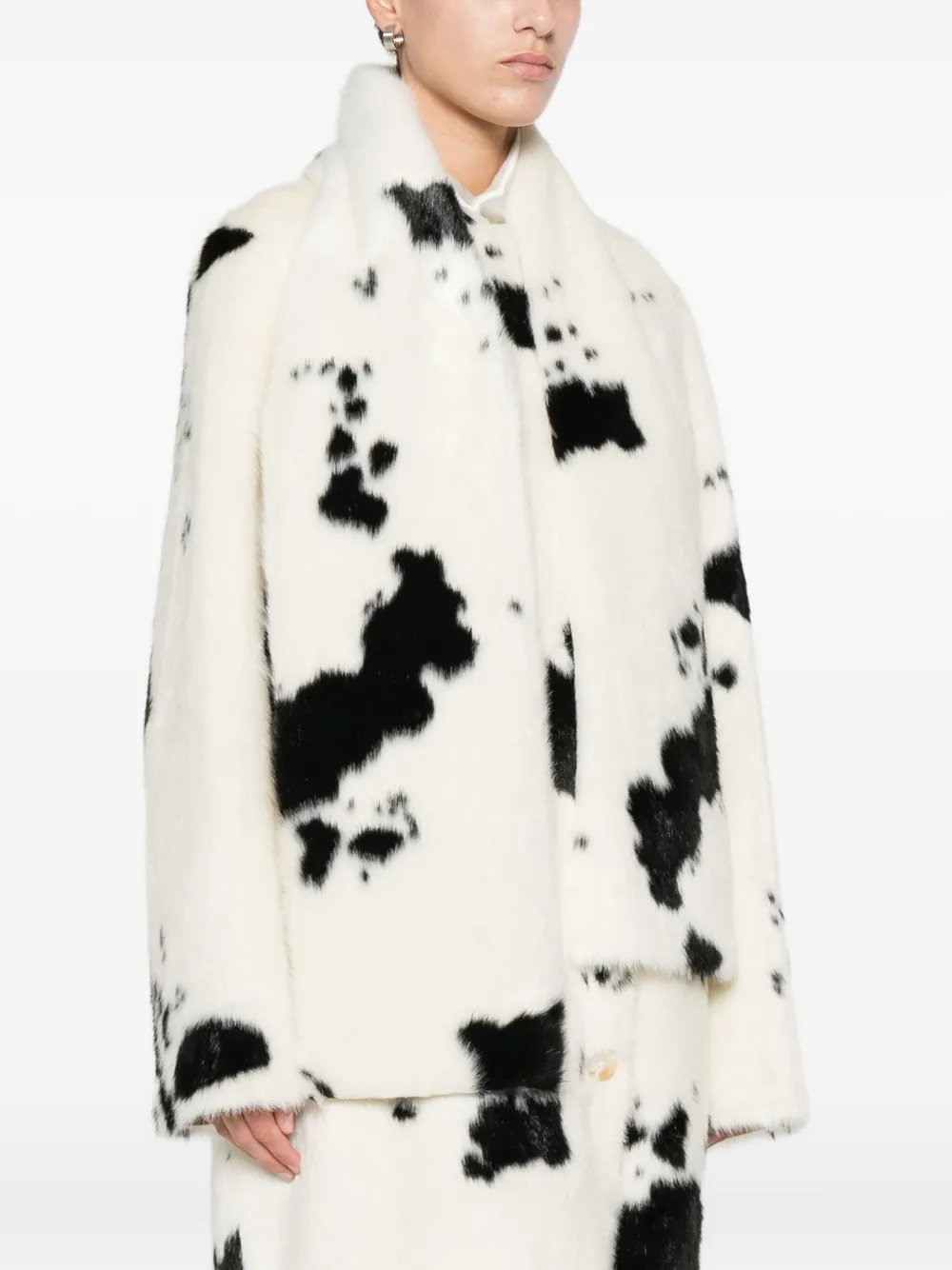 Stand Studio Abstract-pattern Coat In White
