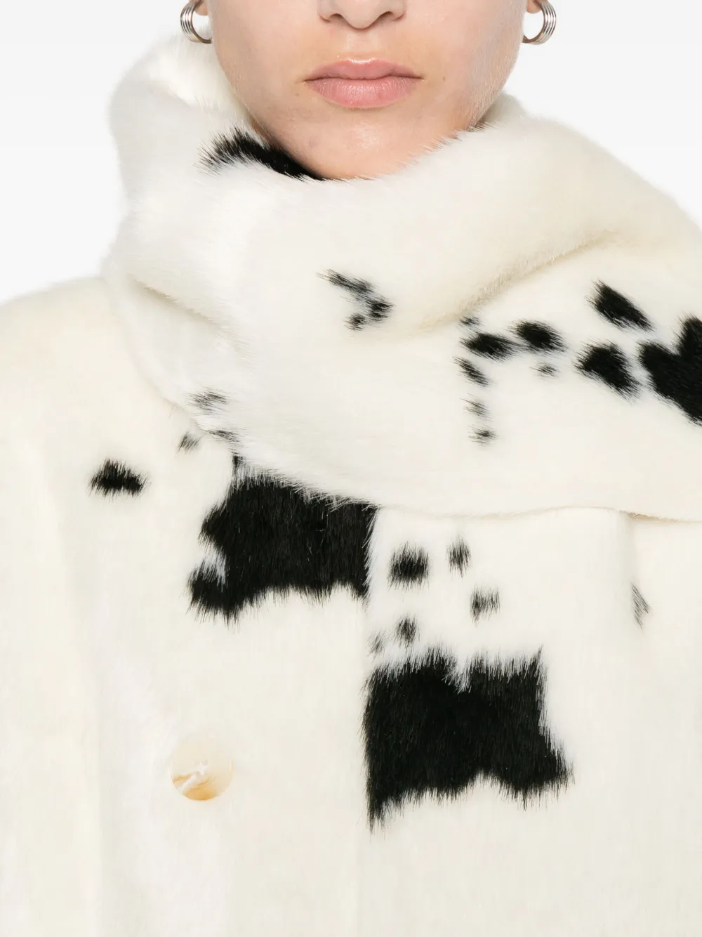 Stand Studio Abstract-pattern Coat In White