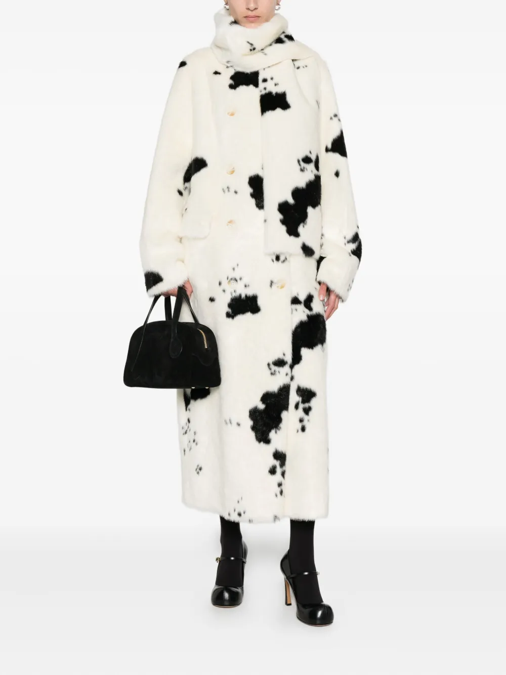 Stand Studio Abstract-pattern Coat In White