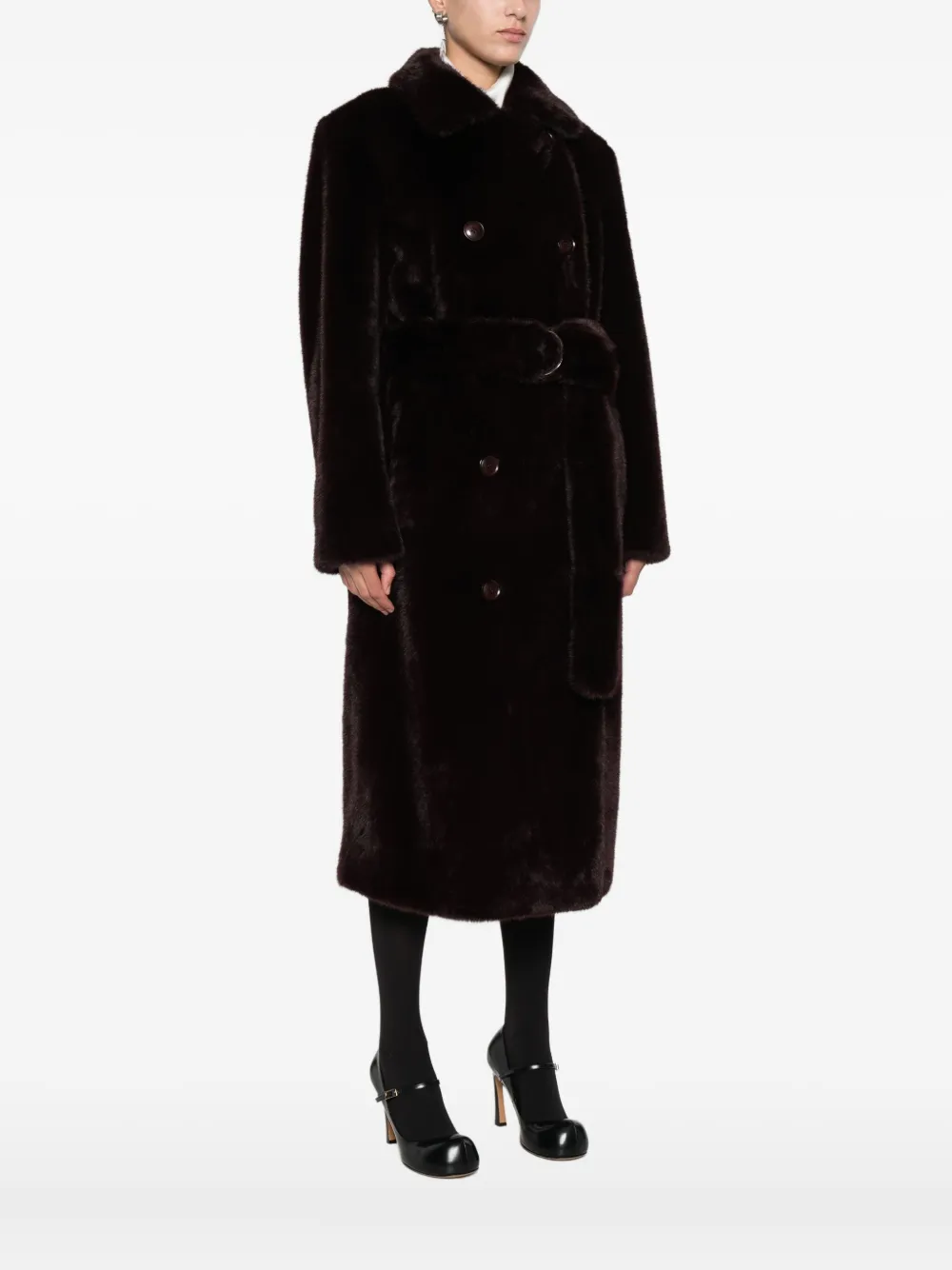 STAND STUDIO Jas met ceintuur en knopen Rood