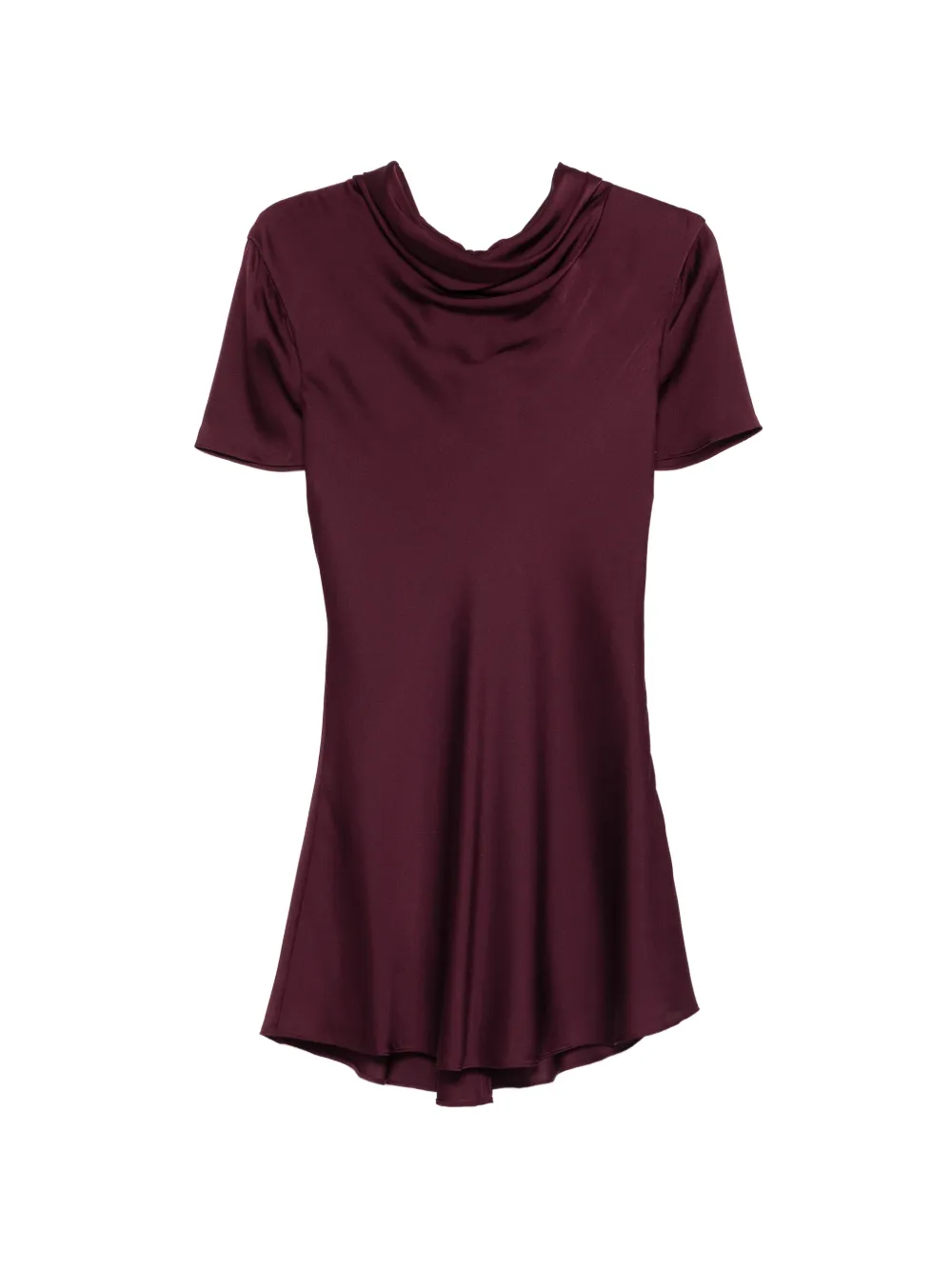 STAUD cowl-neck silk mini dress - Viola