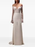 Milla Nova lace-bodice off-shoulder dress - White