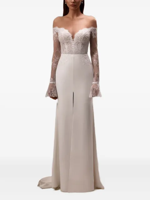 Milla Nova lace-bodice off-shoulder dress