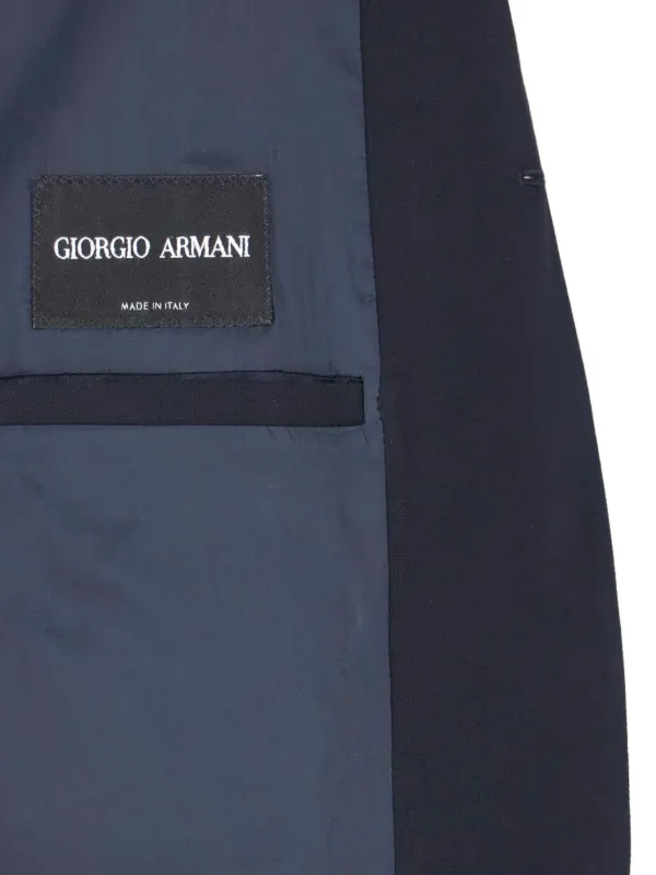 Giorgio Armani mandarin-collar Wool Jacket | Blue | FARFETCH