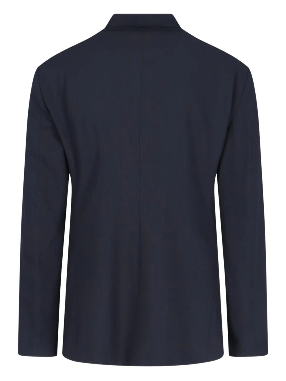 Giorgio Armani mandarin-collar wool jacket Blauw