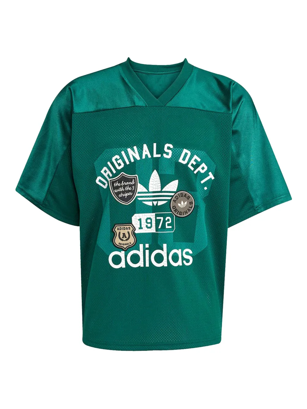 adidas jersey V-neck T-shirt - グリーン adidas jersey V-neck T-shirt - グリーン