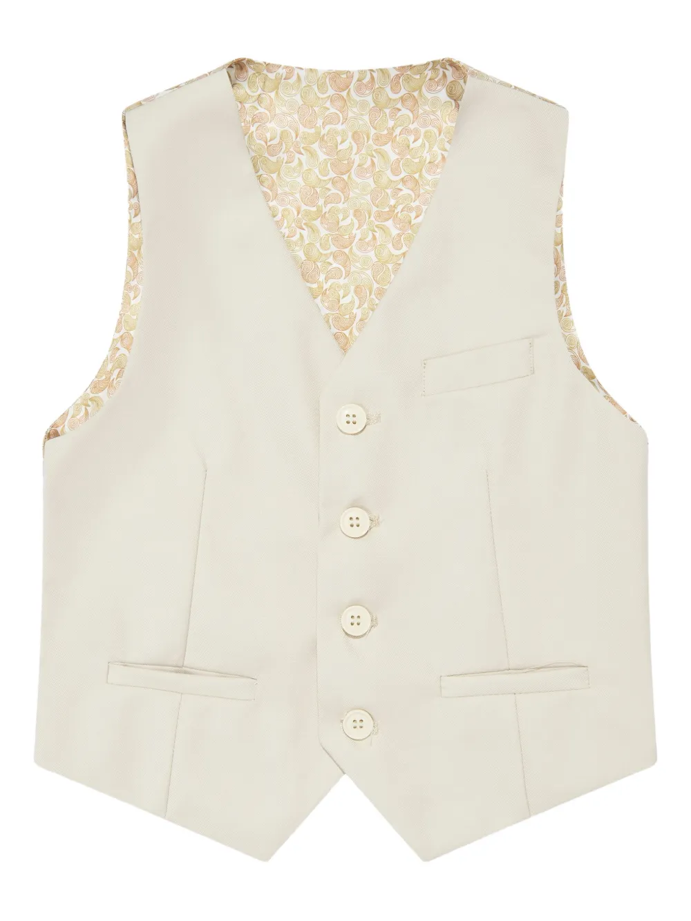 SUITLAB KIDS Pak met enkele rij knopen (set van zeven) Beige