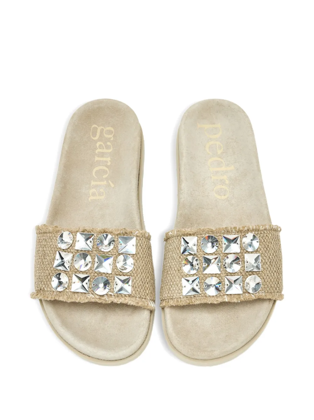 Pedro Garcia Dolomita crystal-embellished sandals Neutrals