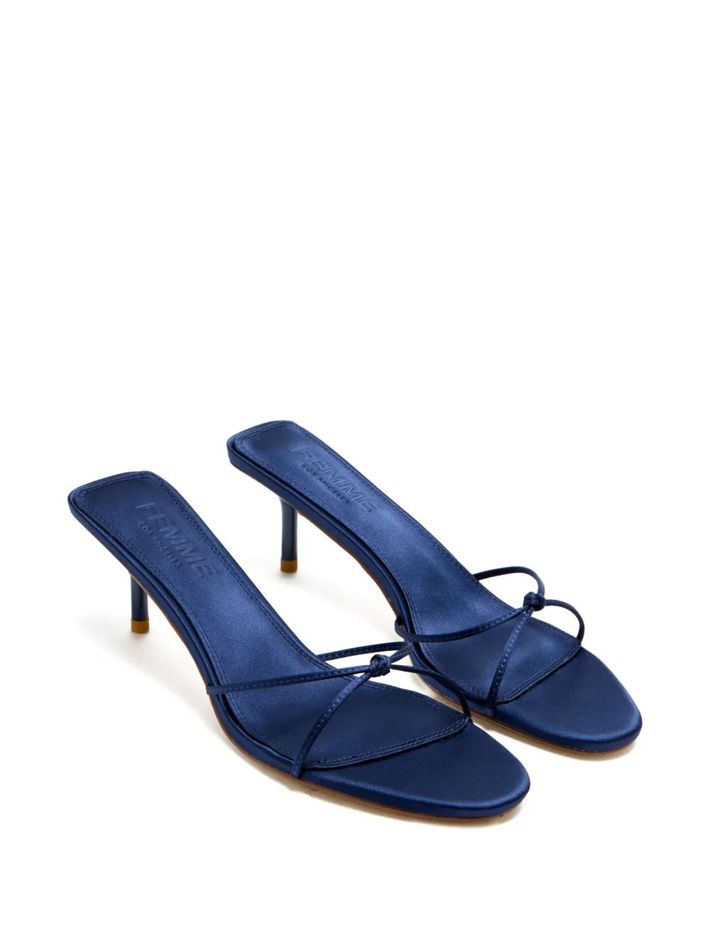 Femme La 55mm Maeve knotted satin sandals Blue