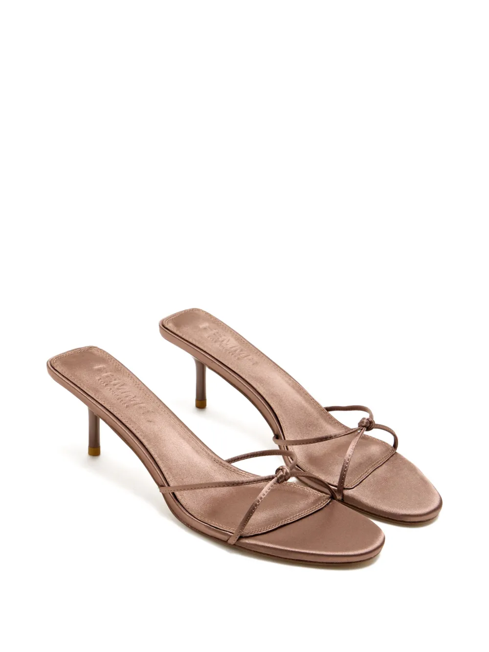 Femme La 55mm Maeve knotted satin sandals Brown