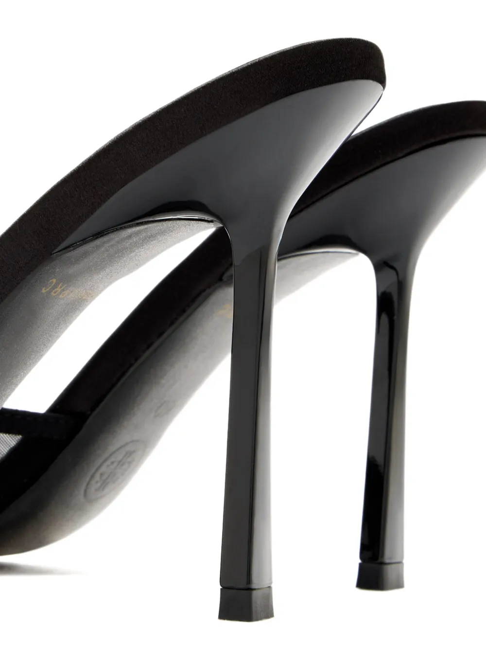 Femme La 100mm Iman mesh-panel stiletto sandals Black
