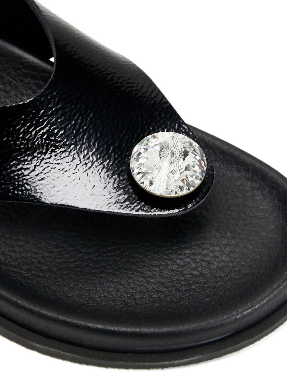Pedro Garcia Duna crystal-embellished thong sandals Zwart