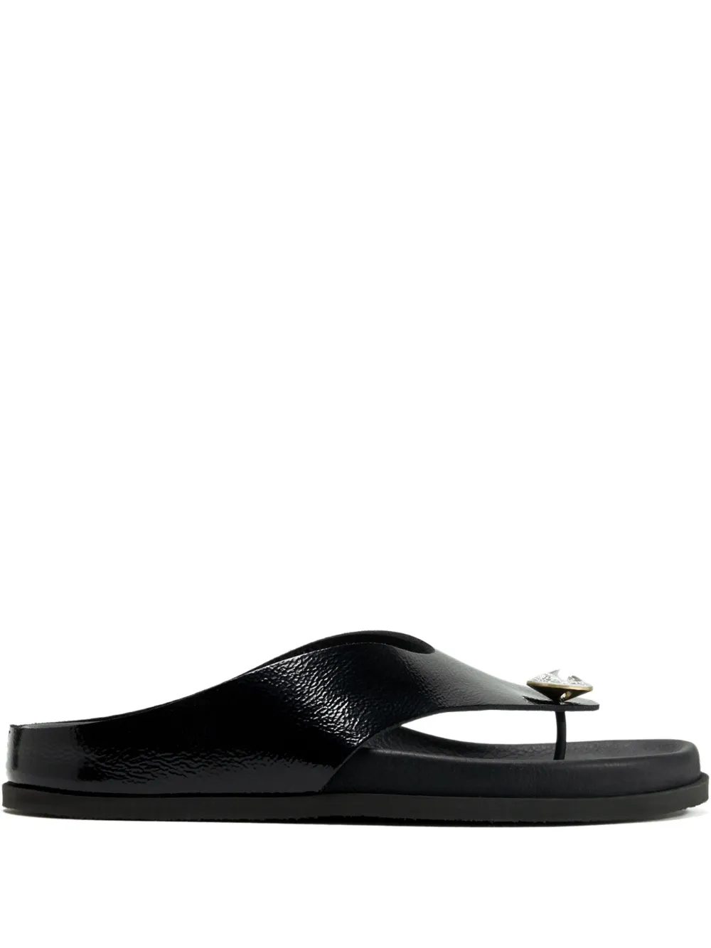 Pedro Garcia Duna crystal-embellished thong sandals Zwart