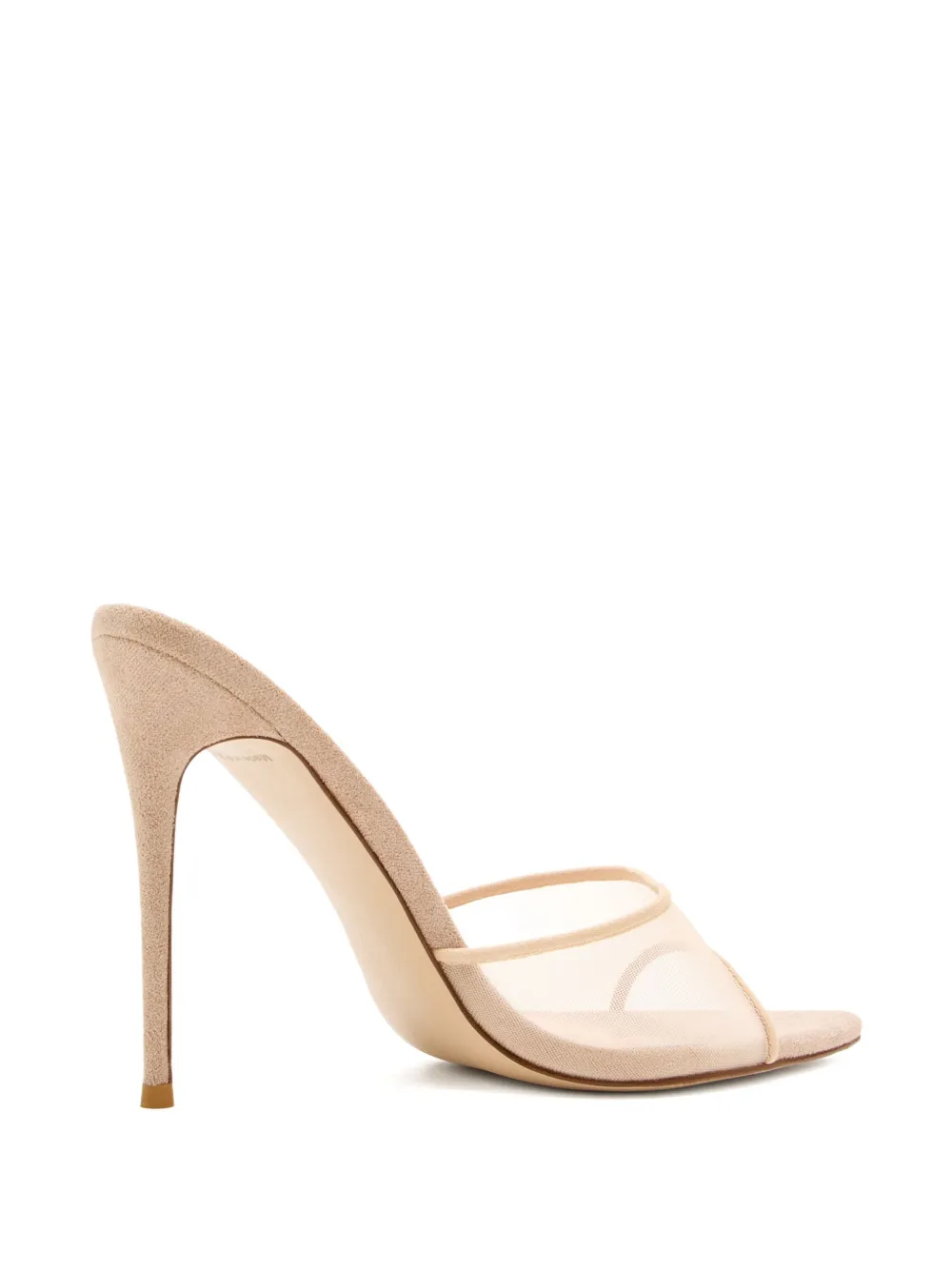 Femme La 120mm Gianni mesh-panel pointed-toe sandals Neutrals