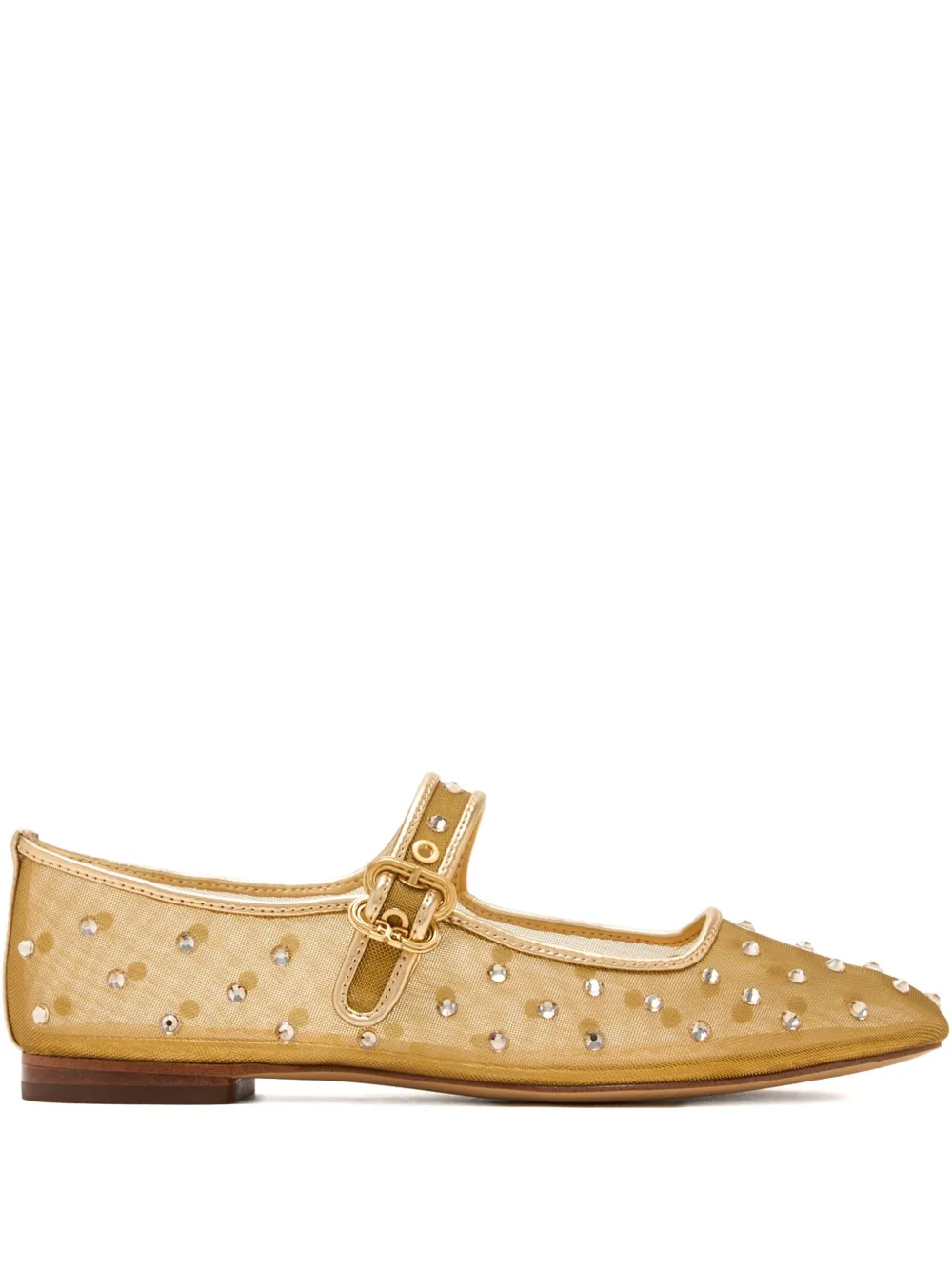 Sam Edelman Crystal-embellished Mesh Ballet Flats In Neutral