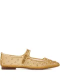 Sam Edelman crystal-embellished mesh ballet flats - Neutrals