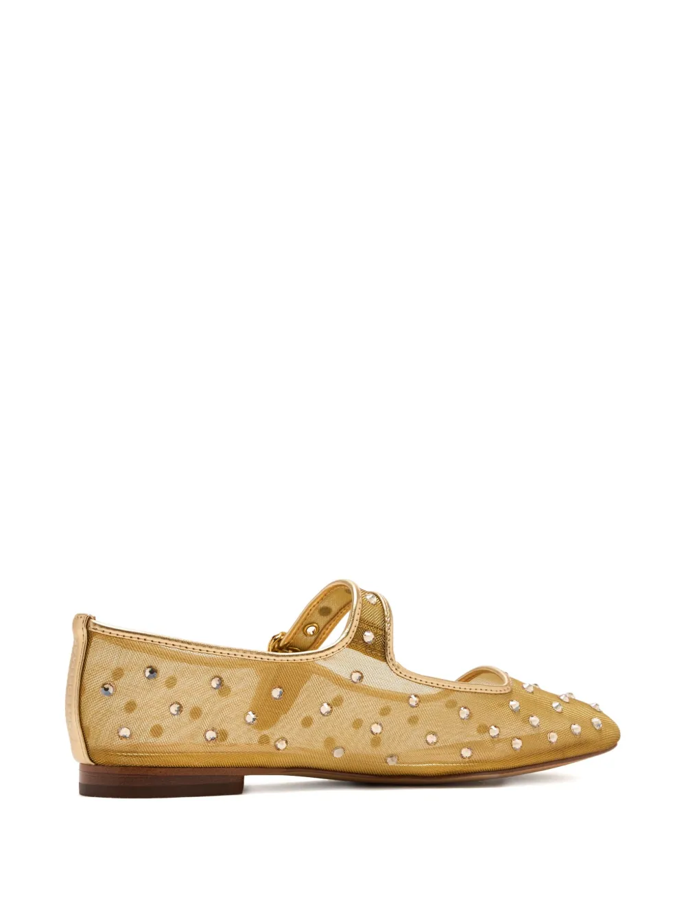 Sam Edelman Crystal-embellished Mesh Ballet Flats In Neutral