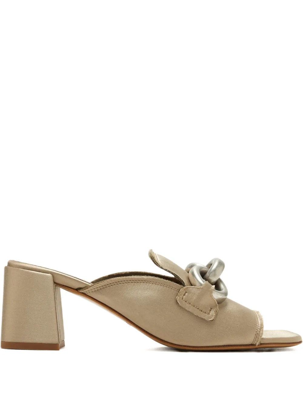 Pedro Garcia 55mm Umitachain-embellished mules Neutrals