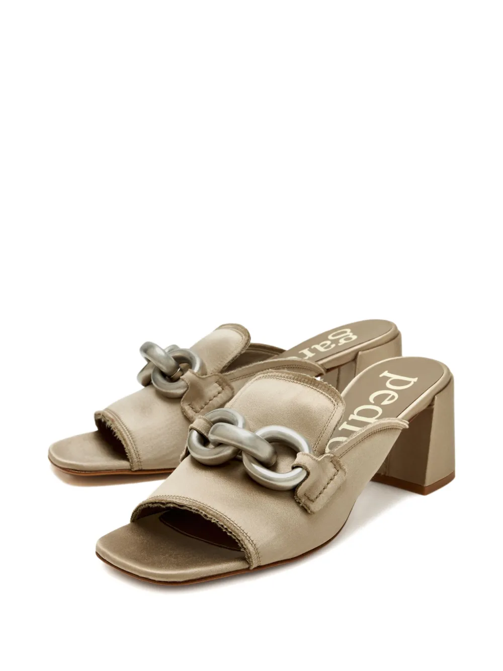 Pedro Garcia 55 mm Umitachain verfraaide muiltjes Beige