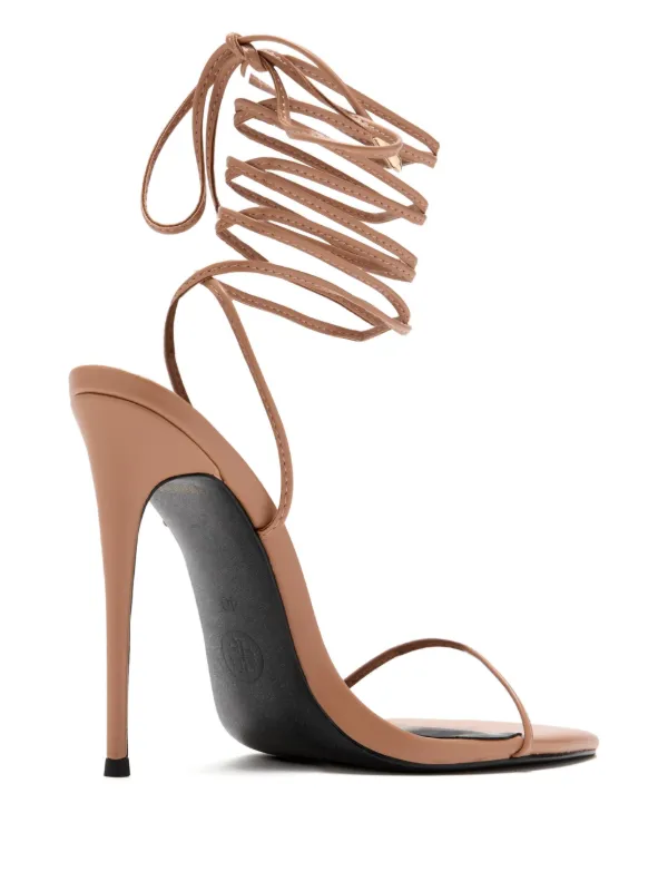 Femme La lace-up Stiletto Heeled Sandals Brown FARFETCH JO
