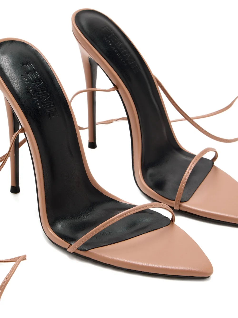 Femme La Stiletto sandalen met veters Bruin