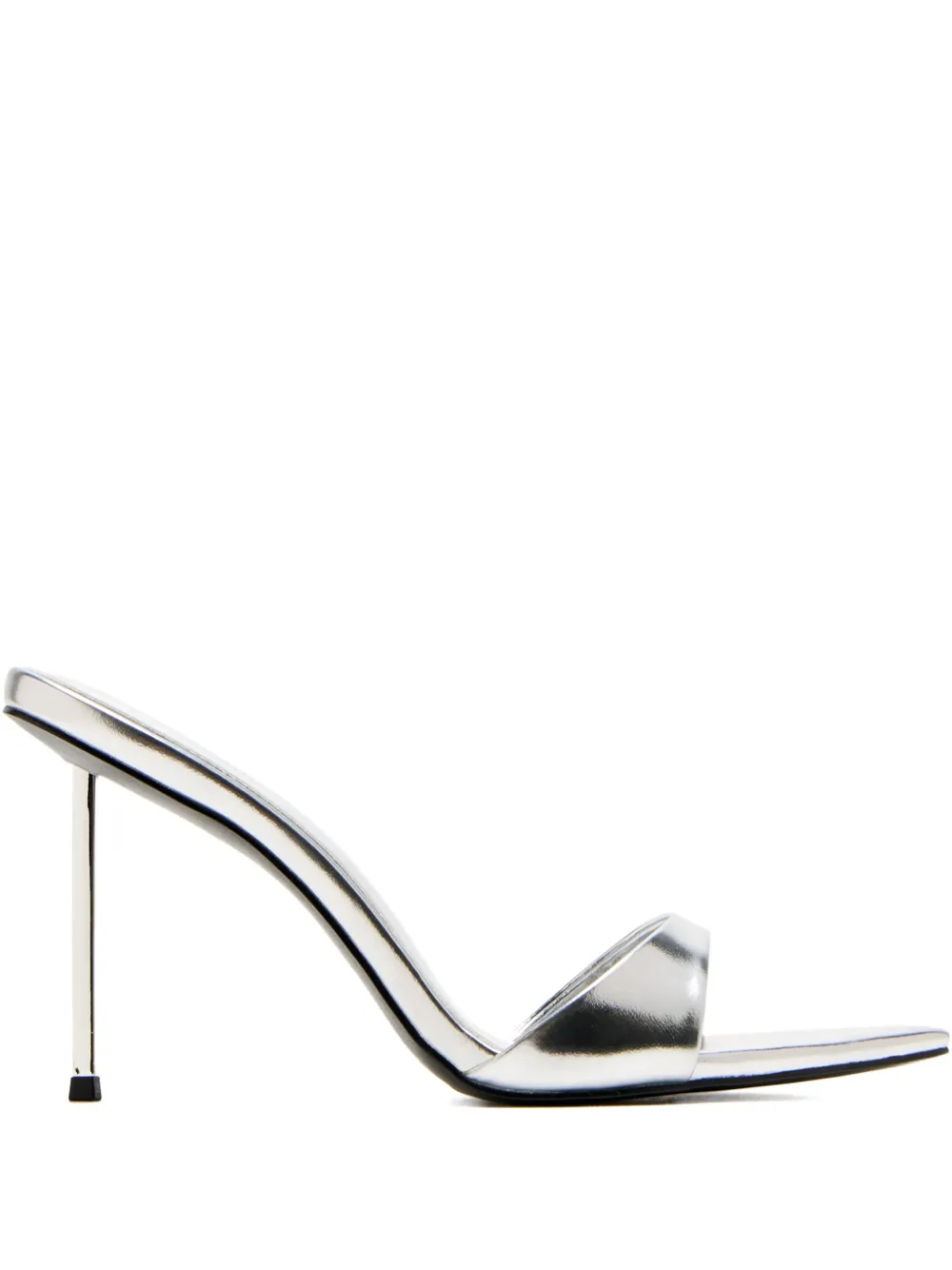 Femme La 100 mm Whiskey metallic stiletto muiltjes Zilver
