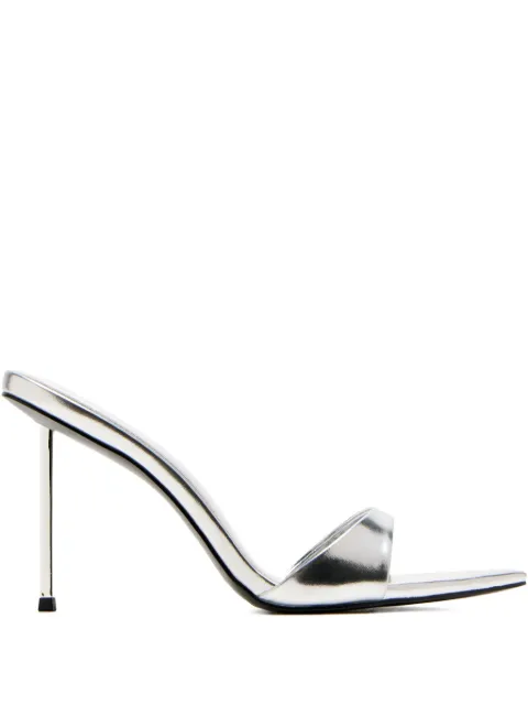 Femme La 100mm Whiskey metallic stiletto mules
