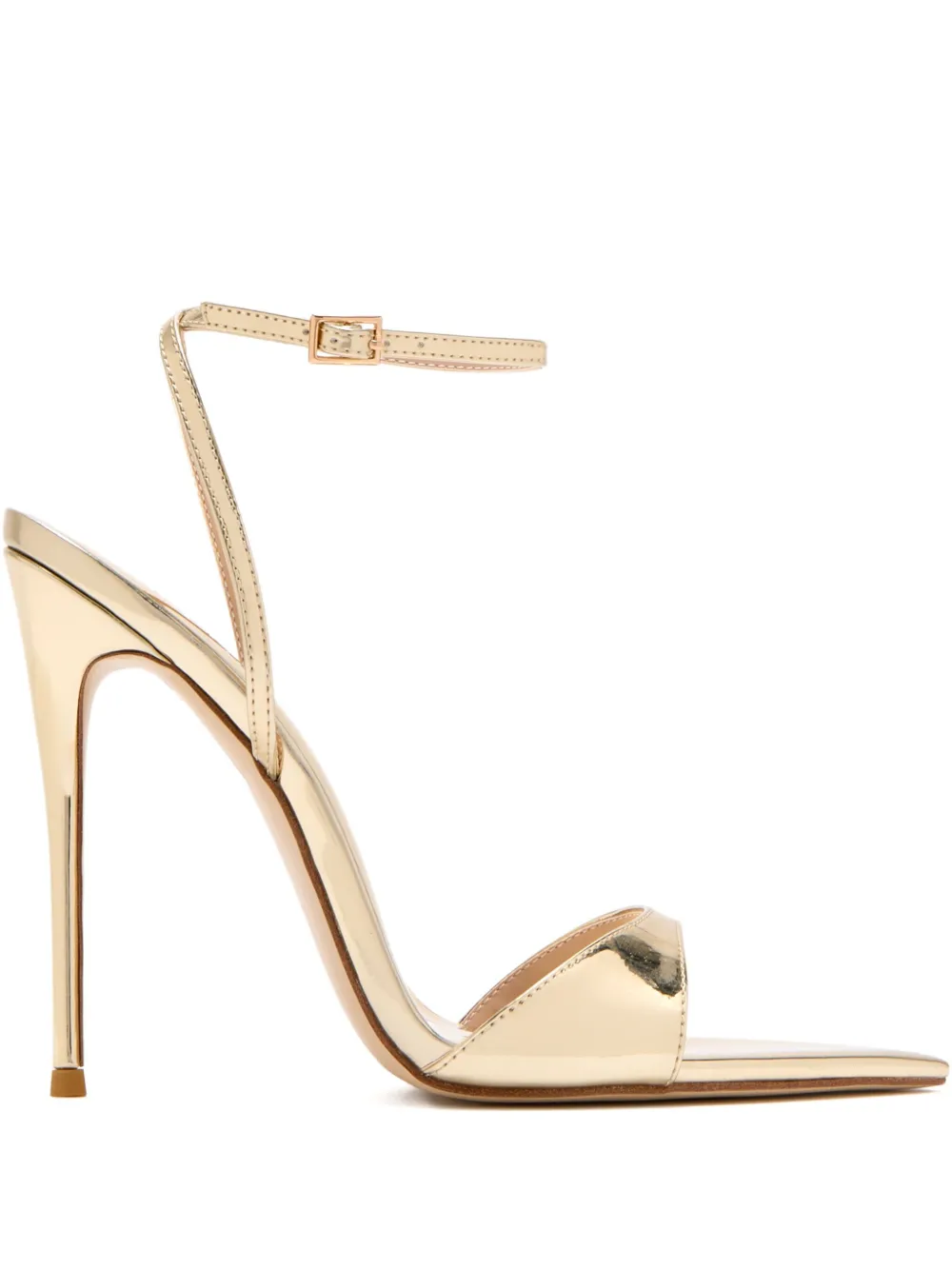 Femme La 120mm GG metallic stiletto sandals Gold