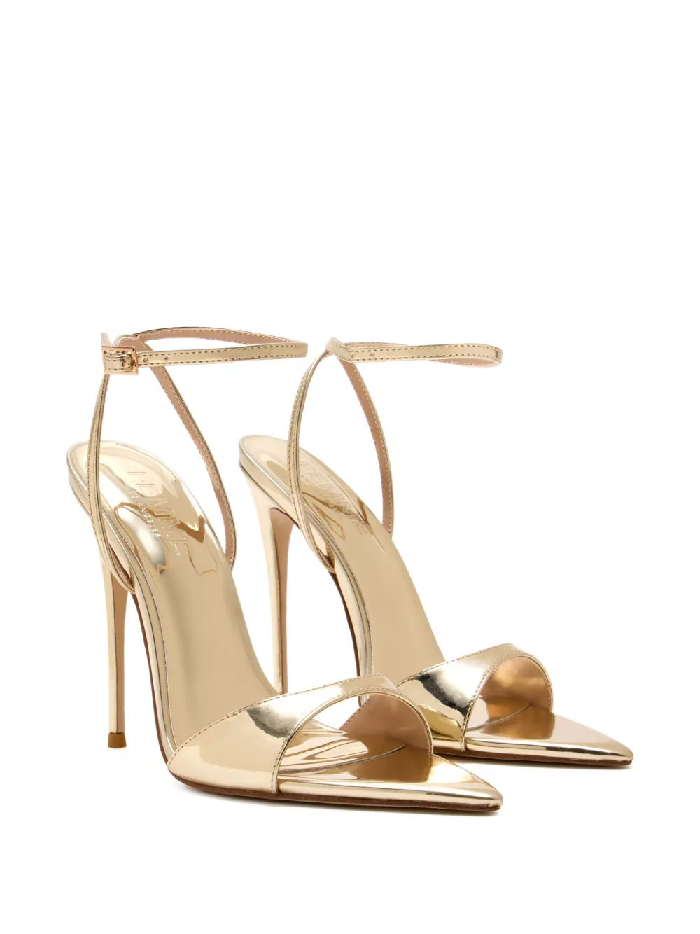 Femme La 120mm GG metallic stiletto sandals Gold