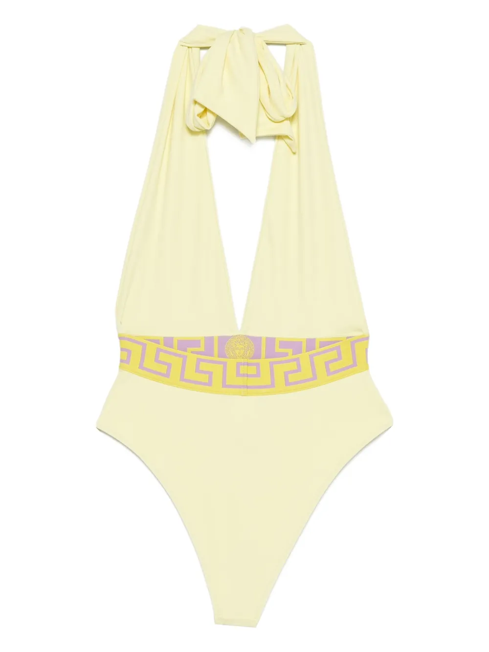 Versace Greca badpak met halternek Geel