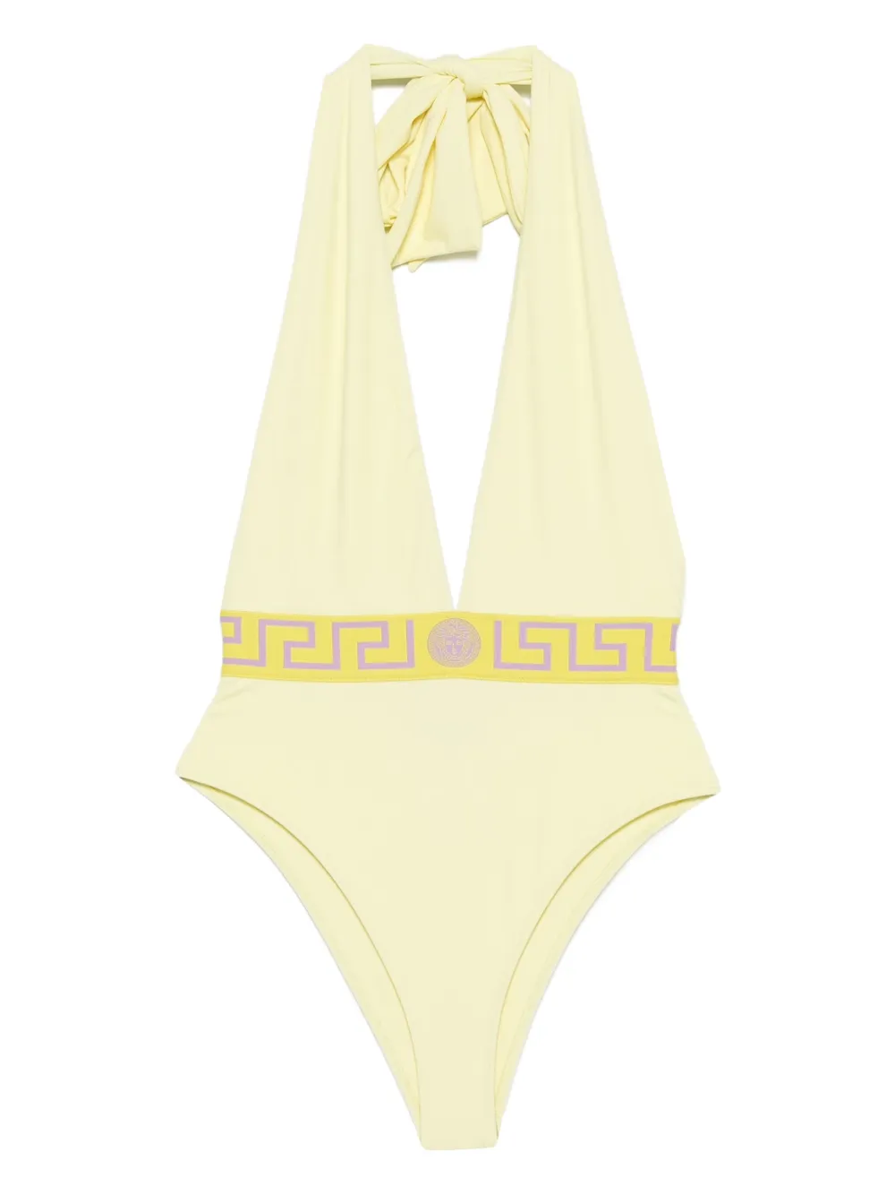 Versace Greca badpak met halternek Geel