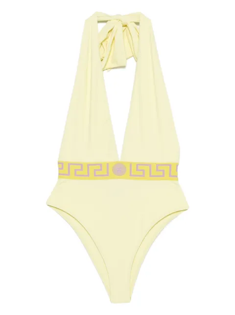 Versace Greca halterneck swimsuit