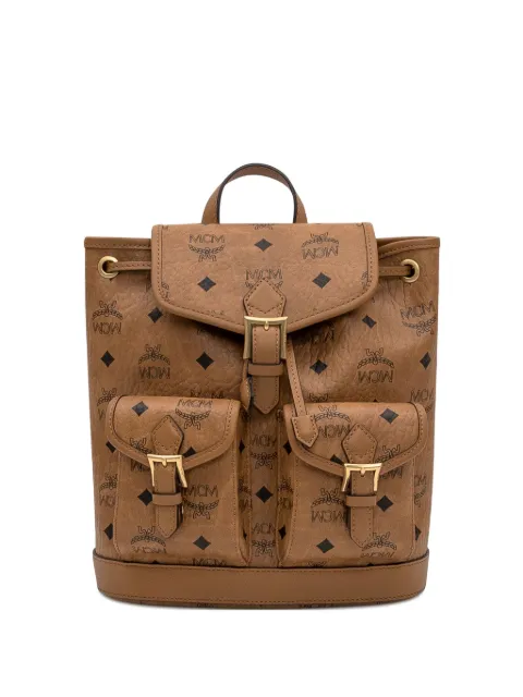 MCM mochila con monograma en la hebilla