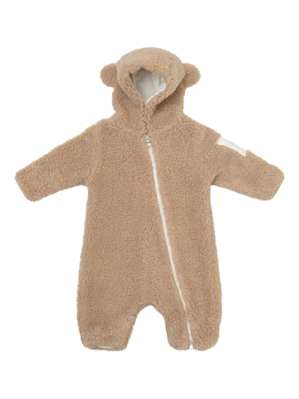 Moncler Enfant teddy-ear hooded romper Bruin