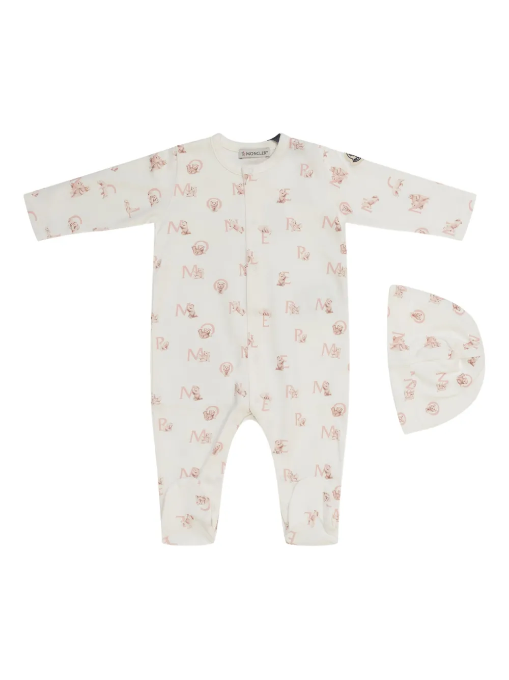 Moncler Enfant logo-print babygrow set - ホワイト Moncler Enfant logo-print babygrow set - ホワイト