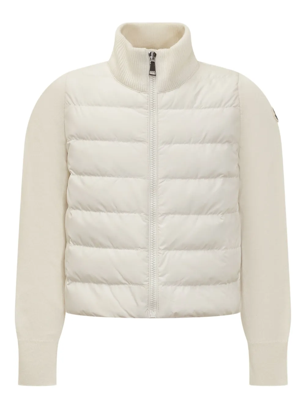 Moncler Enfant logo-appliqué quilted jacket Beige