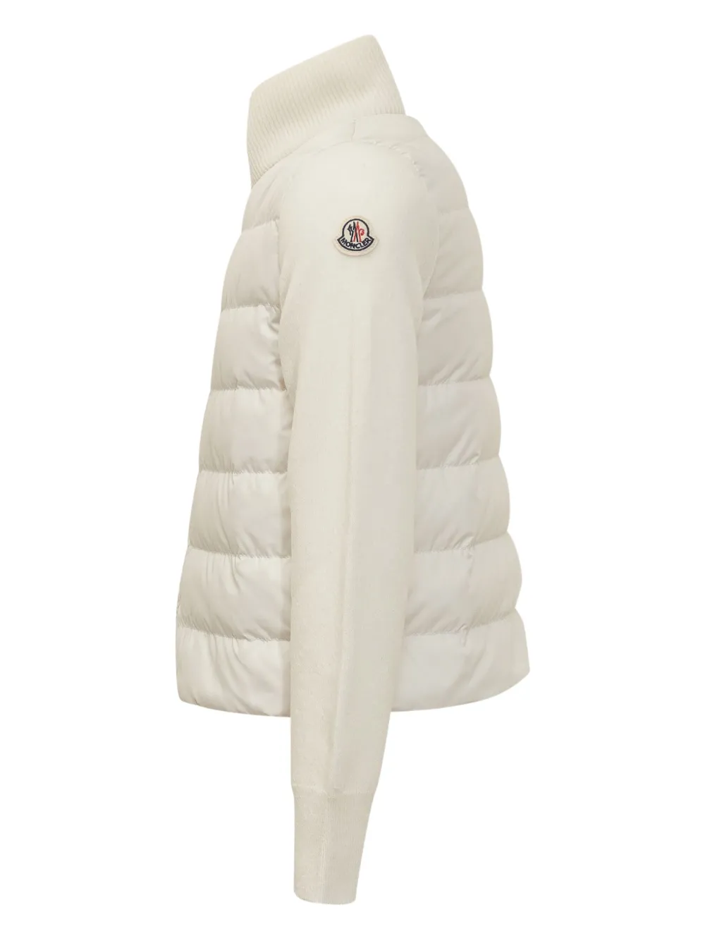Moncler Enfant logo-appliqué quilted jacket Beige