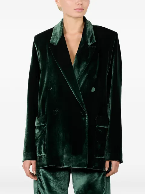 F.R.S For Restless Sleepers velvet double-breasted blazer