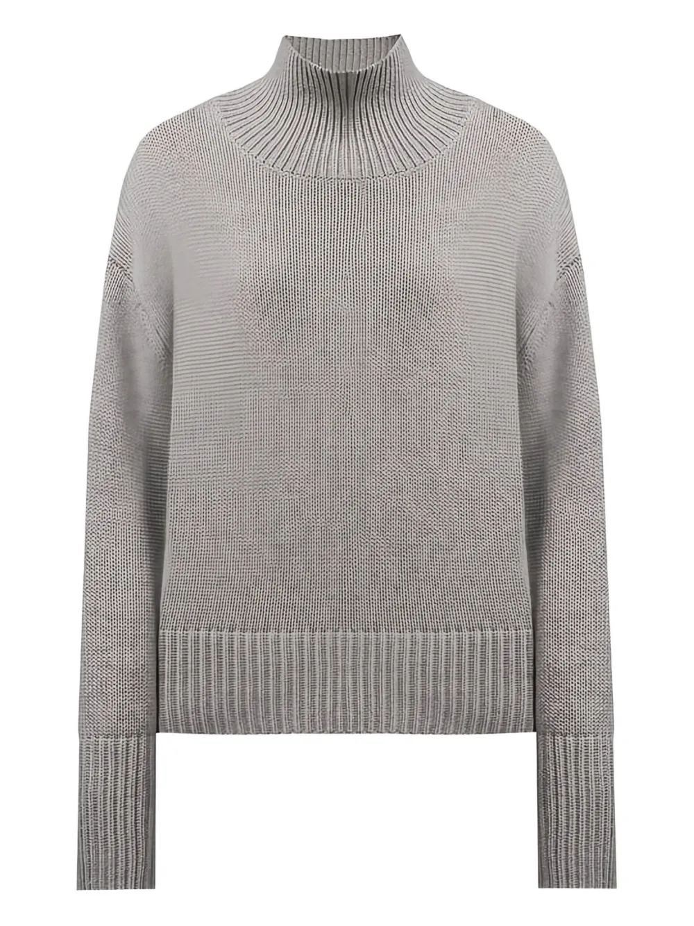 Lisa Yang High-neck Ribbed Sweater In Gray